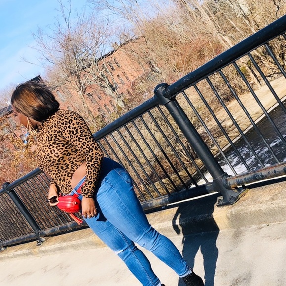 Boohoo velvet leopard highcut bodysuit - Picture 10 of 11